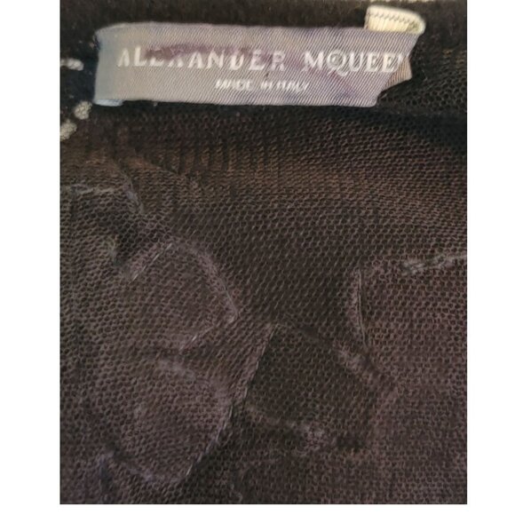 Alexander McQueen Black Velvet Peplum Cardigan Top - Rare Find, Womens Size M - Picture 7 of 9